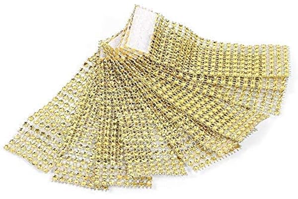 50pcs Serviette Anneaux Diamant Wrap Ruban 8 rangées pour la fête, Banquet, Mariage, Saint Valentin