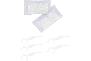 ZWZNBL Tymczasowe koraliki do odbudowy zębów, 20 g, z 5 wykałaczkami z nicią dentystyczną, zamiennik wypełnienia zębów, materiał wypełniający braki w ułamanych zębach, wadliwych protezach