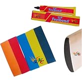 GKC Cricket Bat Toe Guard Set with Strong Gum Adhesive Tube , 5 Pieces, Multicolour Protection Kit