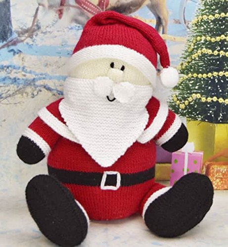 Knitting Pattern Santa Softie Soft Toy. Knitters A5 UK Noel Father Christmas Leaflet. Knit Cute Handmade Xmas Gifts. Festive & Fun. Quick & Easy Beginner Yuletide Soft Toy Knits