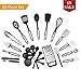 Produktbild NEXGADGET Premium-25-Stücke Sets von Kochgeschirr mit Edelstahl und Nylon,Küchenhelfer-Set , Kochen Tools einschließlich Löffel, Turners, Tongs, Schneebesen , Dosenöffner, Schäler, Schaber, usw