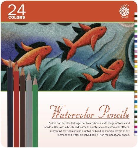 Pentalic Art 24-Piece Watercolor Pencil Tin Set by Pentalic Art