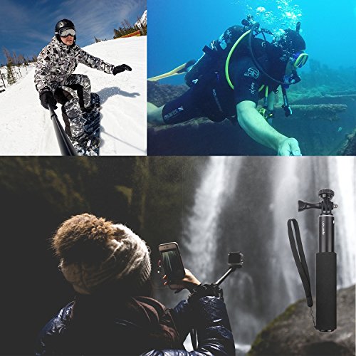 APEMAN Einbeinstativ VerlÃƒÂ¤ngerungsstange Selfie Stick fÃƒÂ¼r apeman Actionkamera A66/A60/A70/A80 und Smartphones