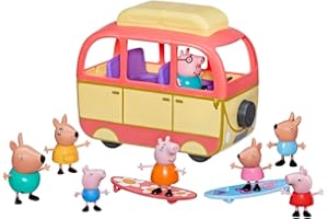 Peppa Pig, Peppa visita l'Australia in Camper, veicolo giocattolo per età prescolare, include 8 action figure, 4 accessori, dai 3 anni in su [Esclusivo Amazon]