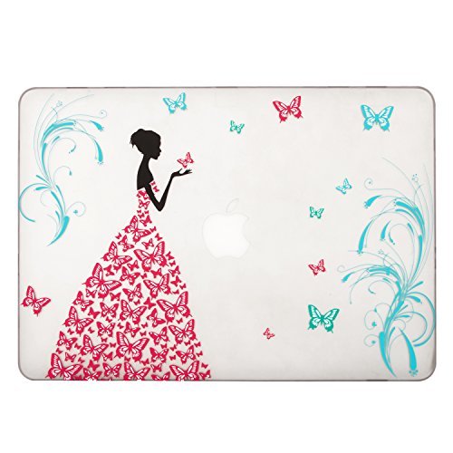 MOSISO Ultra Slim Plastik Hartschale Schutzhülle Snap Case mit Muster für MacBook Air 13 Zoll (A1466 / A1369), Tanzen Schmetterling Mädch - 5