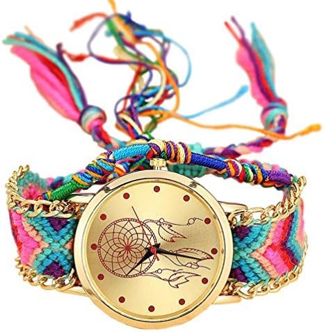 Dasuke Handmade Braided Dreamcatcher Friendship Bracelet Watch Rope GENEVA Watch Ladies Quarzt Watches relogio feminino (1)