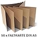 Produktbild 50 Faltkarten Kraftpapier Kraftkarton DIN A5 280gr/qm Naturkarton Hochwertiges Bastelpapier Kartonpapier Fotokarton braun farbig Hochzeit Karten …