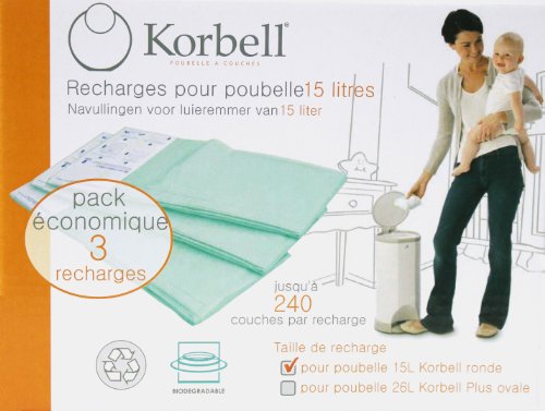 Korbell Nappy Bin Liner Refill 15L 3-Pack