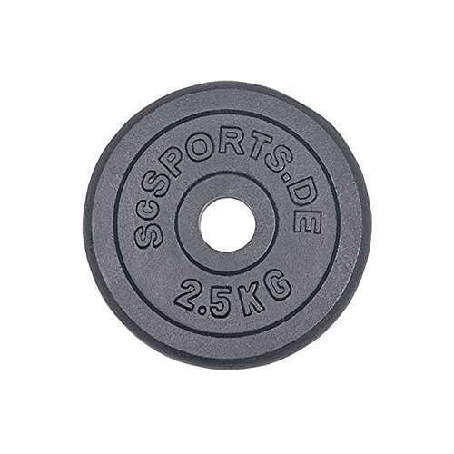 ScSPORTS 27 kg Hantelscheiben-Set Gusseisen 4 x 0,5 kg + 4 x 1,25 kg + 8 x 2,5 kg Gewichte 30/31 mm Bohrung - 4
