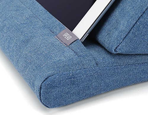 IPEVO PadPillow und Halterung Kissen für iPads aller Generationen – iPad Air und iPad mini und iPad 4 und iPad 3 und iPad 2 und iPad 1 – Blue Denim - 3