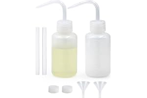 Reyshin Flacon de Nettoyage en Plastique Extrudé, Flacon de Nettoyage de Laboratoire en Plastique, MatéRiau Ldpe, Flacon de Nettoyage Extrudé Pissette (2 * 150ml)