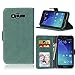 Produktbild BMD-CASES Für Handy-Schutzhüllen, Für Samsung Galaxy J7 2015 J700 Fall, Retro Stil Einfarbig Premium PU Leder Brieftasche Fall Flip Folio Schutzhülle Hülle (Farbe : Grün)