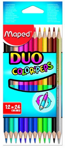 Maped M829600 - Buntstifte Color Peps Duo, 12-er Packung, 24 farben