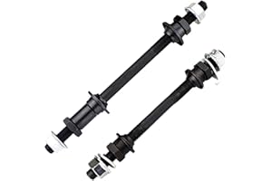 kyaoayo Bicycle Wheel Hub Axle, Rear Front Axle, Full Shaft for Mountain Bike, Wear-Resistant Steel, Bicycle Spindle Hubs, Axle Spike Accessories for Road Bike Repair Tools (Rear Axle)