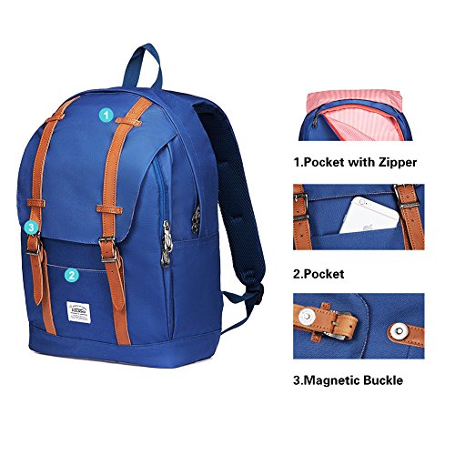 Lässiger Daypacks, KAUKKO 16 Zoll Laptop Outdoor Rucksäcke für 14″ Notebook Schüler Backpacks Schultaschen für Wandern/ Reisen/ Camping - 5