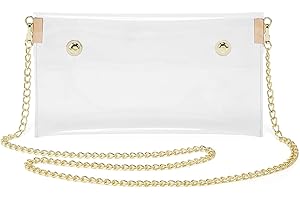SIVENKE Transparent Shoulder Bag Clear Purse Clutch Transparent Crossbody Bag for Parties, Concerts, Work, Shopping