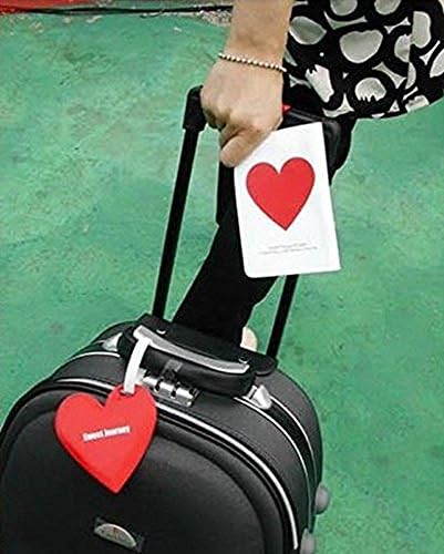 ETGtek 1SET Happy Sweet Journey Passport Cover+Luggage Name Tag Set Sweet