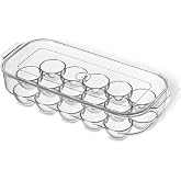 INKULTURE Acrylic Egg Storage Box or Egg Trays for Refrigerator with Lid & Handles Egg Tray Box for 16 Egg | Clear & Unbreaka