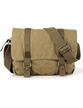 Koolertron Männer Canvas Schultertasche Messenger Bag Umhängetasche Handtasche Laptoptasche