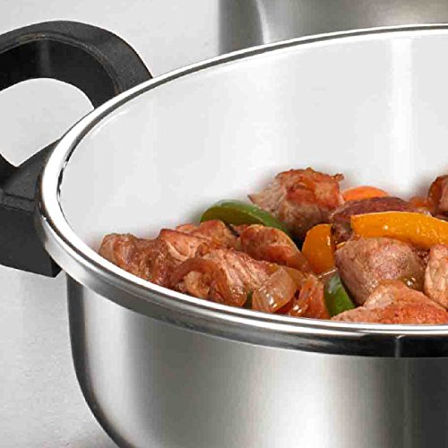 BEEM Vitatherm, 4.0 + 6.0 L Schnellkochtopf mit Einhandbedienung und Marathon BIO-LON Ceramic Antihaftversiegelung, Edelstahl - 9