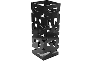 VERSA Design Portaombrelli per Ingresso, Corridoio, Camera, Giardino. Portaombrelli Piccolo e Moderno, Misure (A x L x l) 52 x 19 x 19 cm, Metallo, Colore Nero