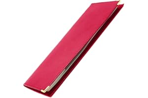 LIVAN - L702 - Porte chéquier Longue - Porte Cartes - Cuir - Format Classique - Homme Femme - 23,5 x 10 cm (Z Framboise)