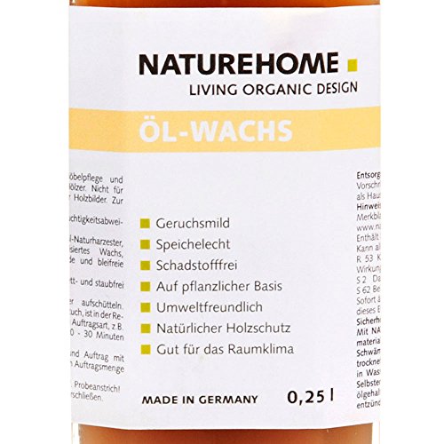 NATUREHOME Öl-Wachs 250 ml Bio Ölbalsam Holzpflegemittel - 2