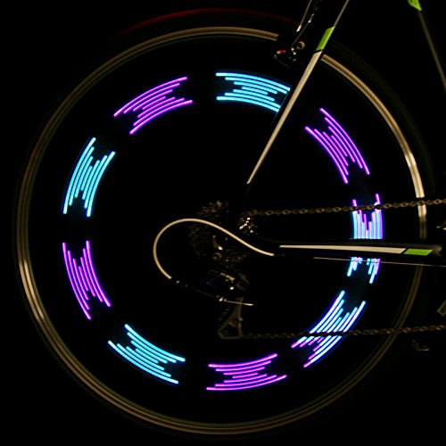 7-fach Multi-Color LED Fahrrad Speichenlicht mit 30 verschiedenen Mustern und Motiven - 3