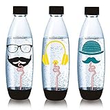 Fassungsvermögen: 1 l. SodaStream 3er-Pack Kunststoff-Flaschen, groß26,5 x 9 x 26 cm