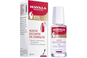 MAVALA - Olio essiccante per smalto da 10 ml, asciugatura istantanea delle unghie, con olio di cotone e vitamina E, antiossidante, per cuticole secche, ammorbidisce e rigenera la pelle