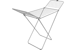 Vileda Tender | Stendibiancheria in acciaio | Fili grossi anti-piega | Griglia in alluminio | Per interni ed esterni | Pieghevole