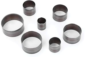 HZTYYIER 7 unids aleación de acero herramienta de perforación bricolaje forma molde de cuero Craft redondo forma de corte conjunto de troquel de perforación 25-55MM