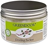Greendoor Peeling Zucker, Gesichtspeeling für Gesicht, Hals, Dekolleté & besonders empfindliche Haut, 100g, ohne Duft = ohne Parfum, ohne Konservierungsmittel, Naturkosmetik