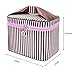 HOYOFO Toiletry Cosmetic Storage Large Travel Makeup Bag with Sweet Bow Handle, Red Stripe