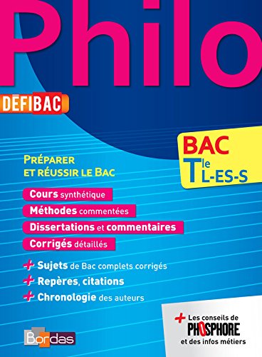 Download DéfiBac Terminale L ES S Philosophie Cours-Méthodes-Exercices Download DéfiBac Terminale L ES S Philosophie Cours-Méthodes-Exercices