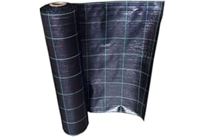 TELA TECNICA INDUSTRIALE TELO PACCIAMATURA L. 100 mt. H. 2,10 mt. LINEARI PACCIAMANTE ANTIALGA ANTIERBACCE (Nero)