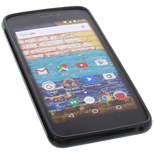 foto-kontor Funda para Archos 50f Neon Protectora de Goma TPU para m  vil Negra