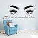 Produktbild Wandaufkleber Kinderzimmer wandaufkleber 3d Wimpern Augen Ein Mädchen ist nicht vollständig ohne ihre Wimpern Beatuy Salon für Wohnzimmer Schlafzimmer
