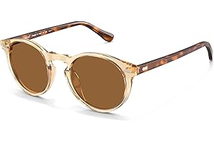 Carfia Gafas de Sol Mujer Redondo, 100% de Protección UV(CA5288C)