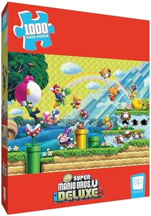 The OP Usaopoly | Super Mario Chaos and Fun Puzzle con 1000 Pezzi in Inglese | Puzzle | Per i Fan di Super Mario Bros | Arte Colorata e Dettagliata, Basata sul Videogioco
