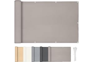 HENG FENG Frangivista Balcone Recinzione 100x500cm PES Frangivento Protezione Acqua Resistente al Vento per Patio Giardino,Tuape