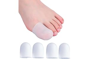 XWANLI Protection gros orteil, 4 Pièces Capuchons d'orteils, pour Soulager Pied la Douleur, Contre Les Ampoules et Cors