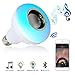 Produktbild Musik Licht bulb- LED-Leuchtmittel mit Bluetooth-Lautsprecher RGB Lampe E27 Audio Lautsprecher mit Fernbedienung für Home, Bühne, Party Dekoration (Colorful)
