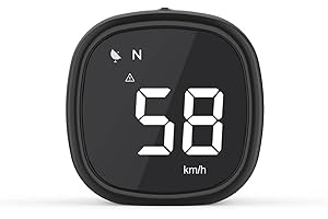 MR CARTOOL M30 Compteur de Vitesse GPS HUD de Voiture Universel 2.5" Affichage Tête Haute Numérique KMH/MPH, avec Alerte de Fatigue, Alerte de Vitesse, Boussole, pour Tous les Véhicules et Motos