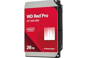 WESTERN DIGITAL WD Red Pro 26TB NAS 3.5" Internal Hard Drive - 7200 RPM, SATA 6 Gb/s, CMR, 512MB Cache