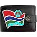 Produktbild Gambia Flagge KLASSEK Herren Geldbörse Portemonnaie Brieftasche Geschichten Wappen aus echtem Leder schwarz The Gambia Geschenk Präsent Mit Metallbox