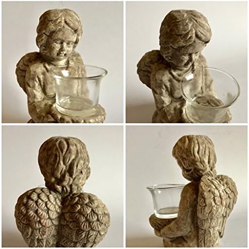 Ceramic Angel Figurine with Tea Light Holder 11X9X16 CM