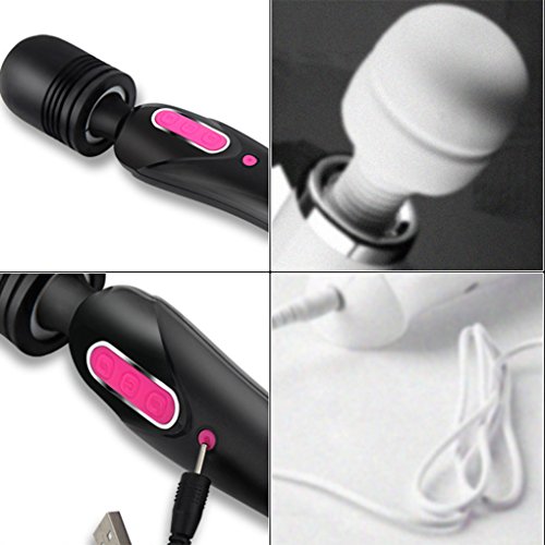 Babysbreath Frauen Sex Toys AV Vibration Rod USB Charge Frequenz Masturbator Vibratoren schwarz - 2