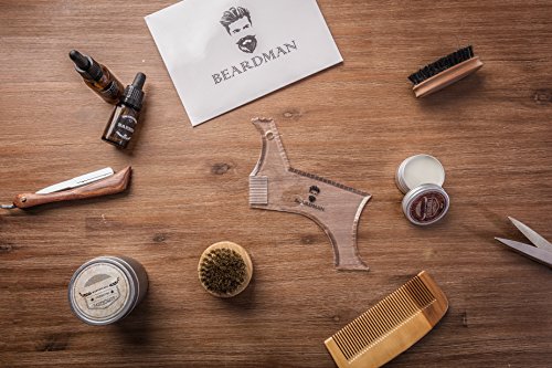 Transparente Bartschablone von Beardman – Innovatives 2017er Modell – Hochwertige Rasierhilfe inklusive deutscher Anleitung (als PDF – Anhang) - 5