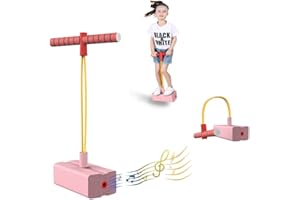 DZOZO Pogo Jumper Stick Toy Foam Jumper Stick Outdoor Toy for Outdoor Activities for Ages 3 and up(Pink, Blue)